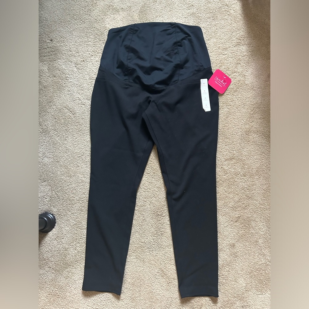 Isabel Maternity Over the Belly Black Dress Pants
